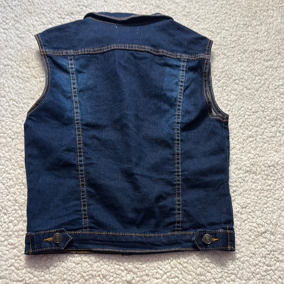 BAMBOO Dark Blue Denim Vest - Picture 4 of 4
